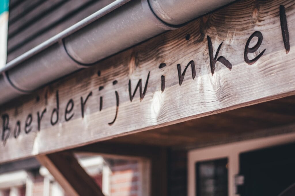 Boerderijwinkel houten bord bewerkt kd 2018 2